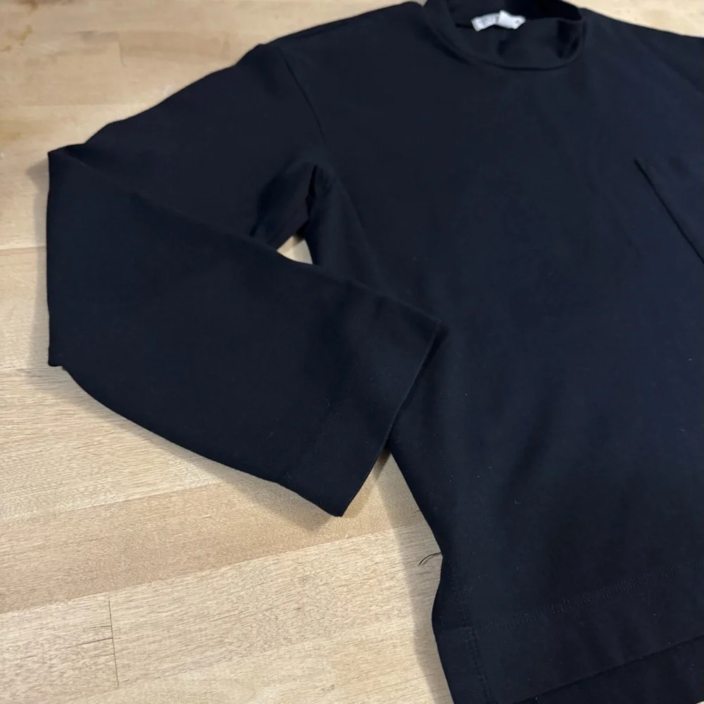 Stateside Anthropologie oversized long sleeve pocket T shirt in black